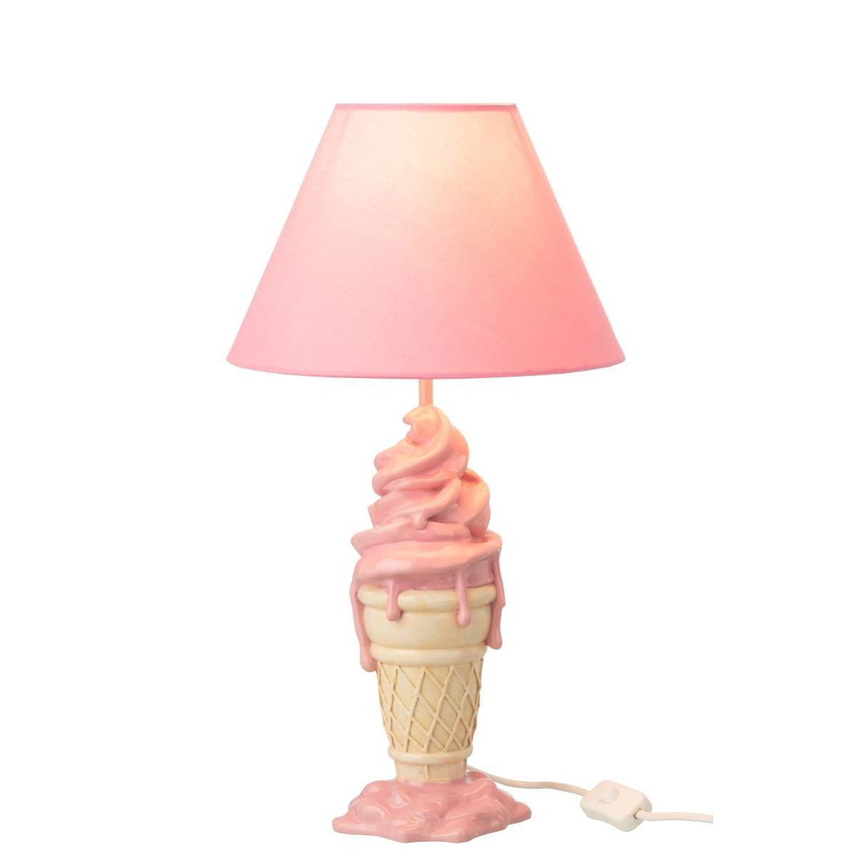 J-Line - Lampe à Poser Enfant "Crème Glacée" 47cm Rose - Image 2