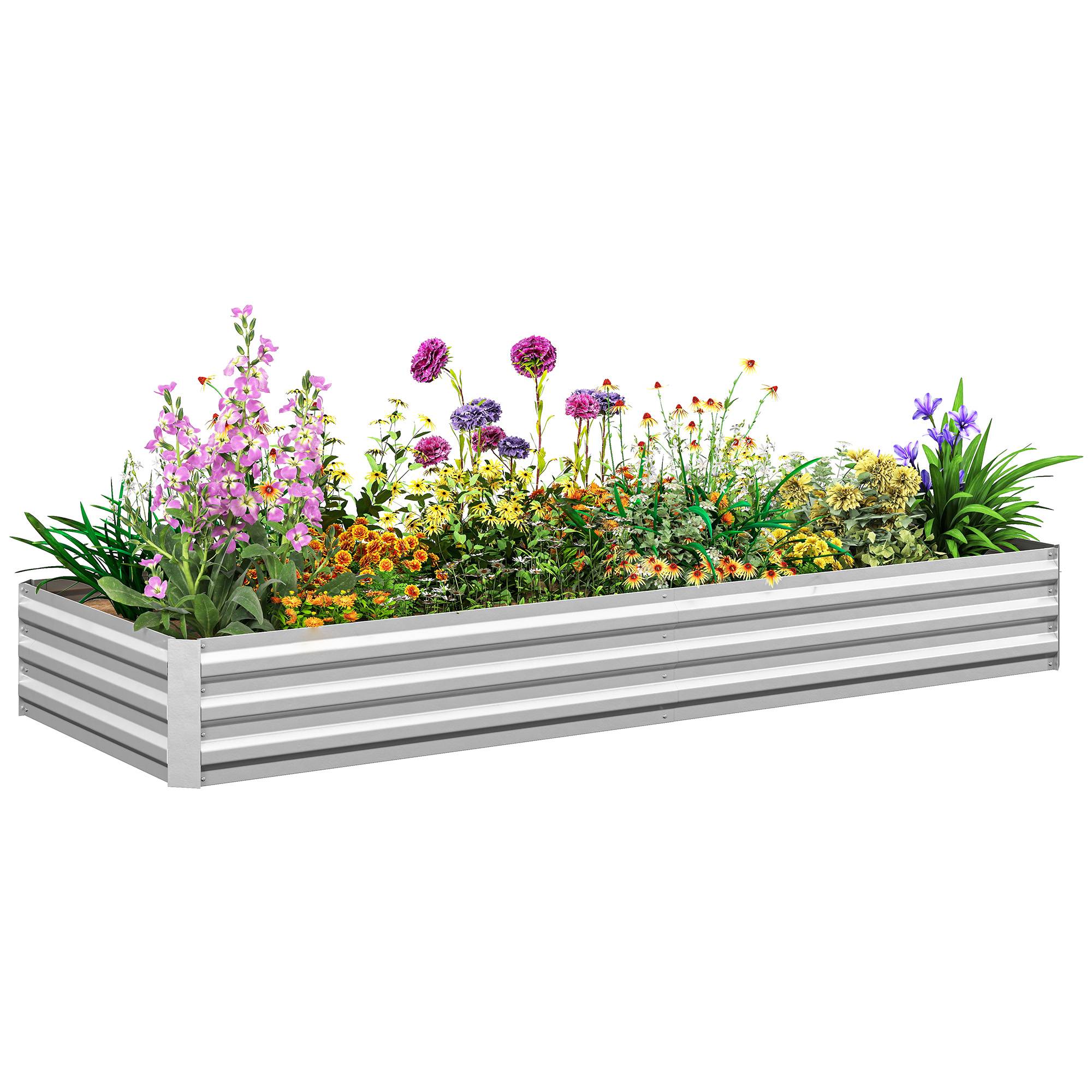 PANGIVO - Carré potager acier argent 241 x 90,5 x 30 cm - PANGIVO - Image 1