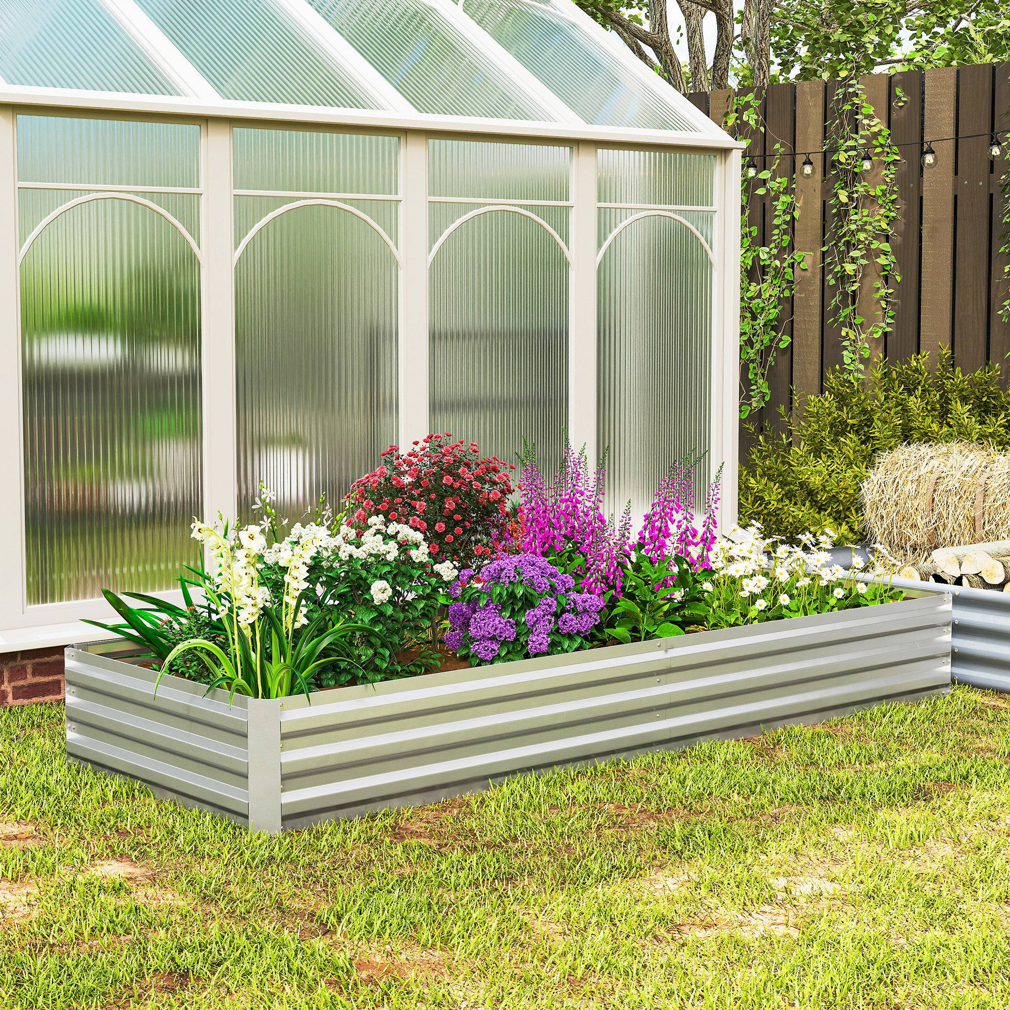 PANGIVO - Carré potager acier argent 241 x 90,5 x 30 cm - PANGIVO - Image 4