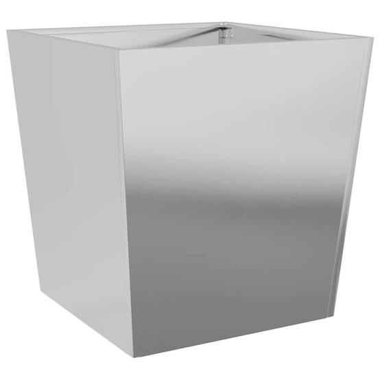 Jardinière acier galvanisé gris 50 x 50 x 50 cm - PANGIVO - Image 2