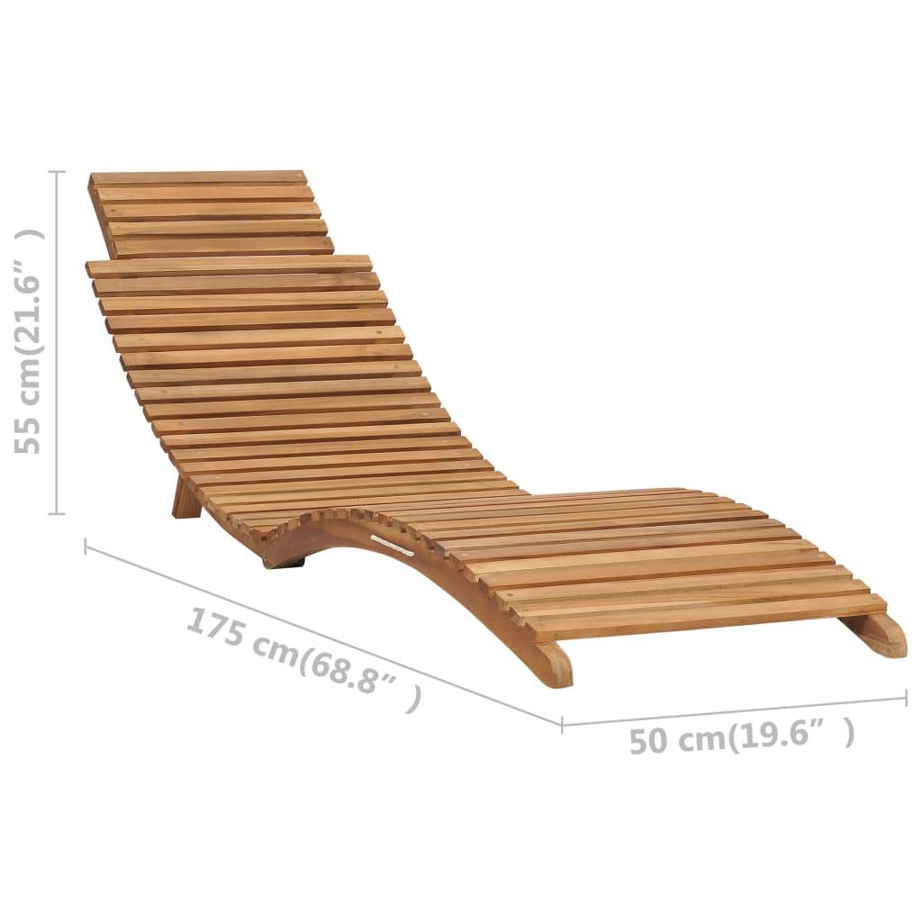 Helloshop26 - Transat chaise longue bain de soleil lit de jardin terrasse meuble d'extérieur pliable avec table bois de teck solide - Imagen 9