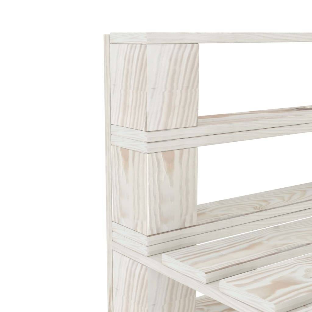 Helloshop26 - Canapé de milieu palette de jardin bois 60 x 67,5 x 60,8 cm blanc - Imagen 4