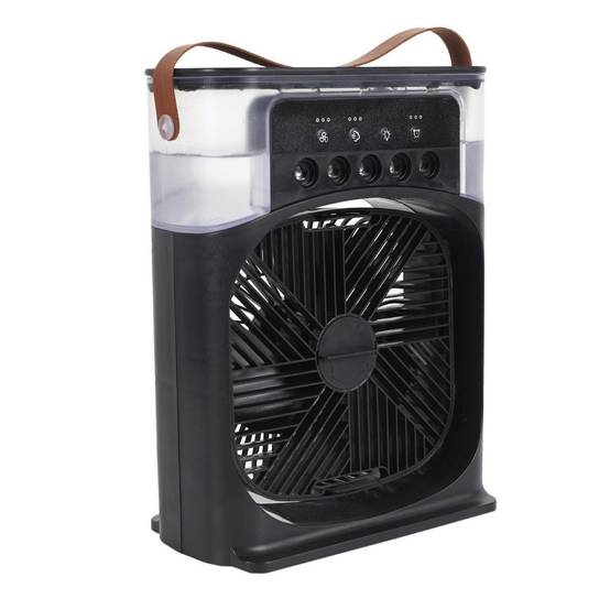 The Home Deco Factory - Ventilateur Brumisateur Led "Retro" 30cm Noir - Image 1