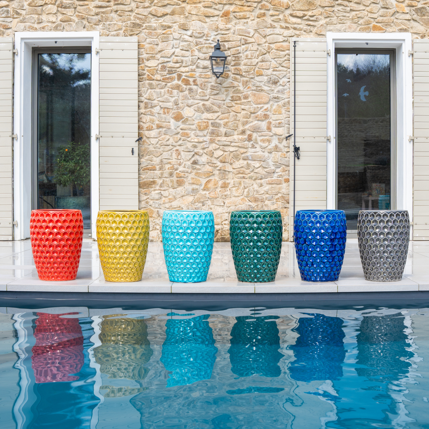 Provencelia - Pot VERSAILLES 38x54cm turquoise - Image 3