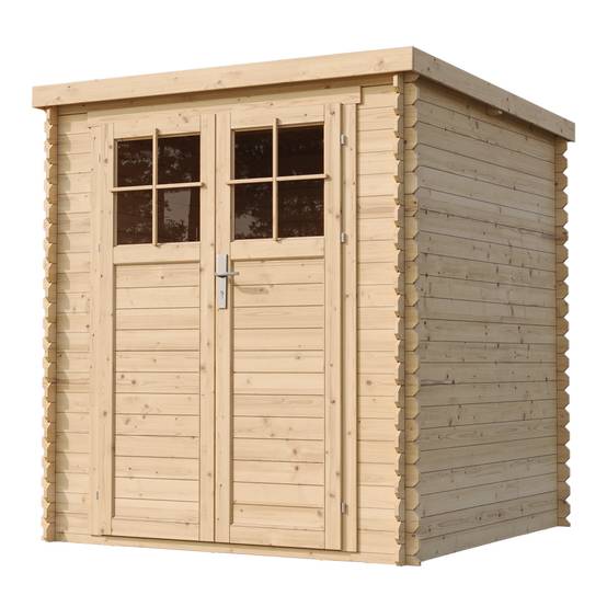Timbela - Abri de jardin en bois l204xL204xH200 cm / 3.53 m² avec sol traité et porte verrouillable de haute qualité - 19 mm d’épaisseur - Timbela M309F+M309G - Image 2