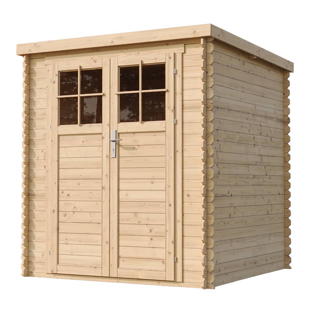 Timbela - Abri de jardin en bois l204xL204xH200 cm / 3.53 m² avec sol traité et porte verrouillable de haute qualité - 19 mm d’épaisseur - Timbela M309F+M309G - Image 2
