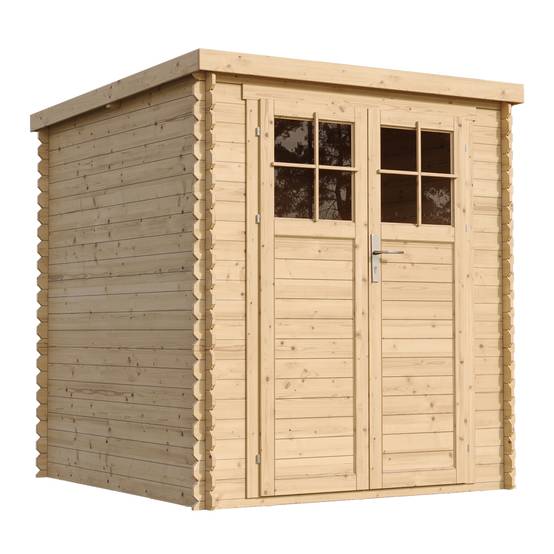 Timbela - Abri de jardin en bois l204xL204xH200 cm / 3.53 m² avec sol traité et porte verrouillable de haute qualité - 19 mm d’épaisseur - Timbela M309F+M309G - Image 4