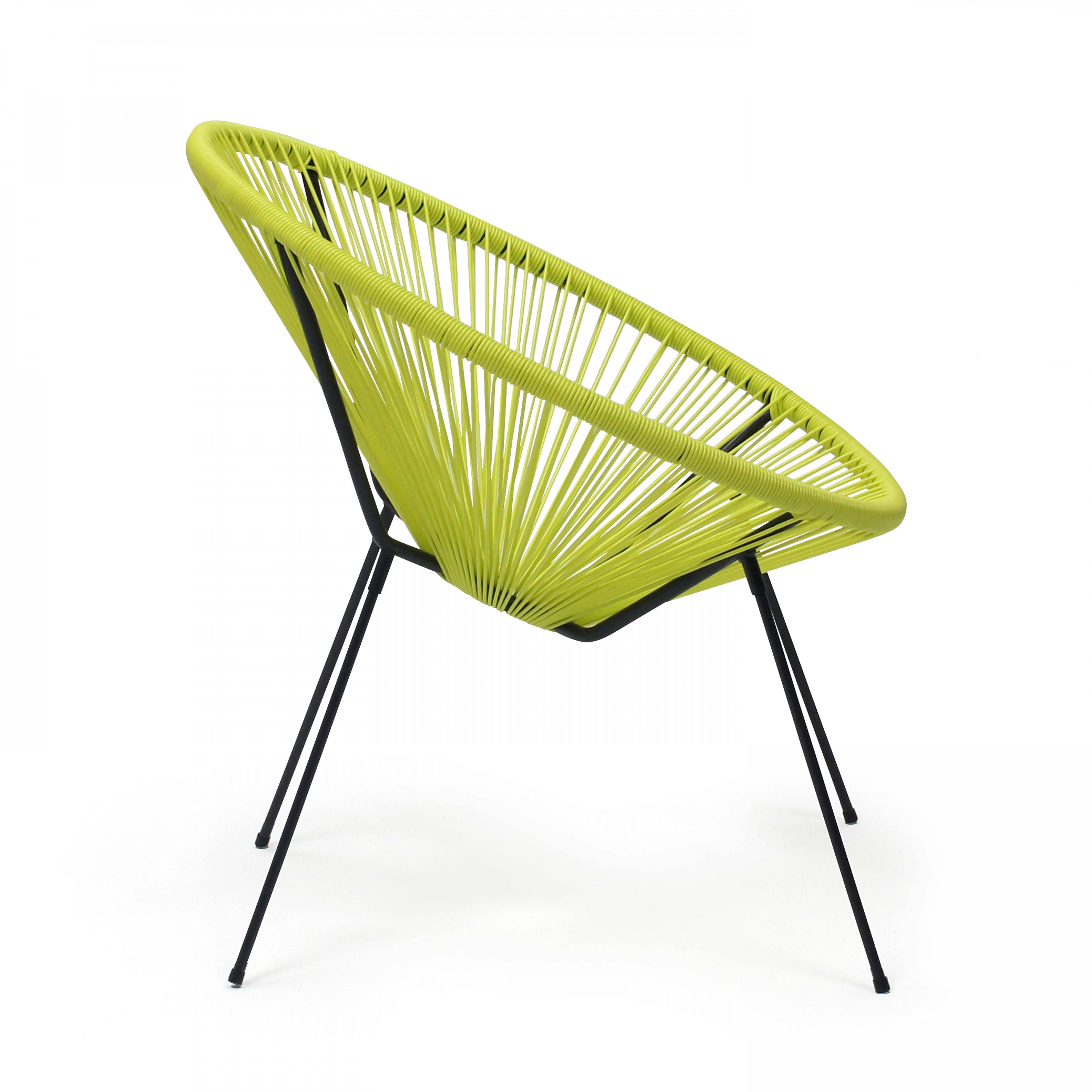 Oviala - Fauteuil en résine tressée vert Ovo - Oviala - Imagen 3