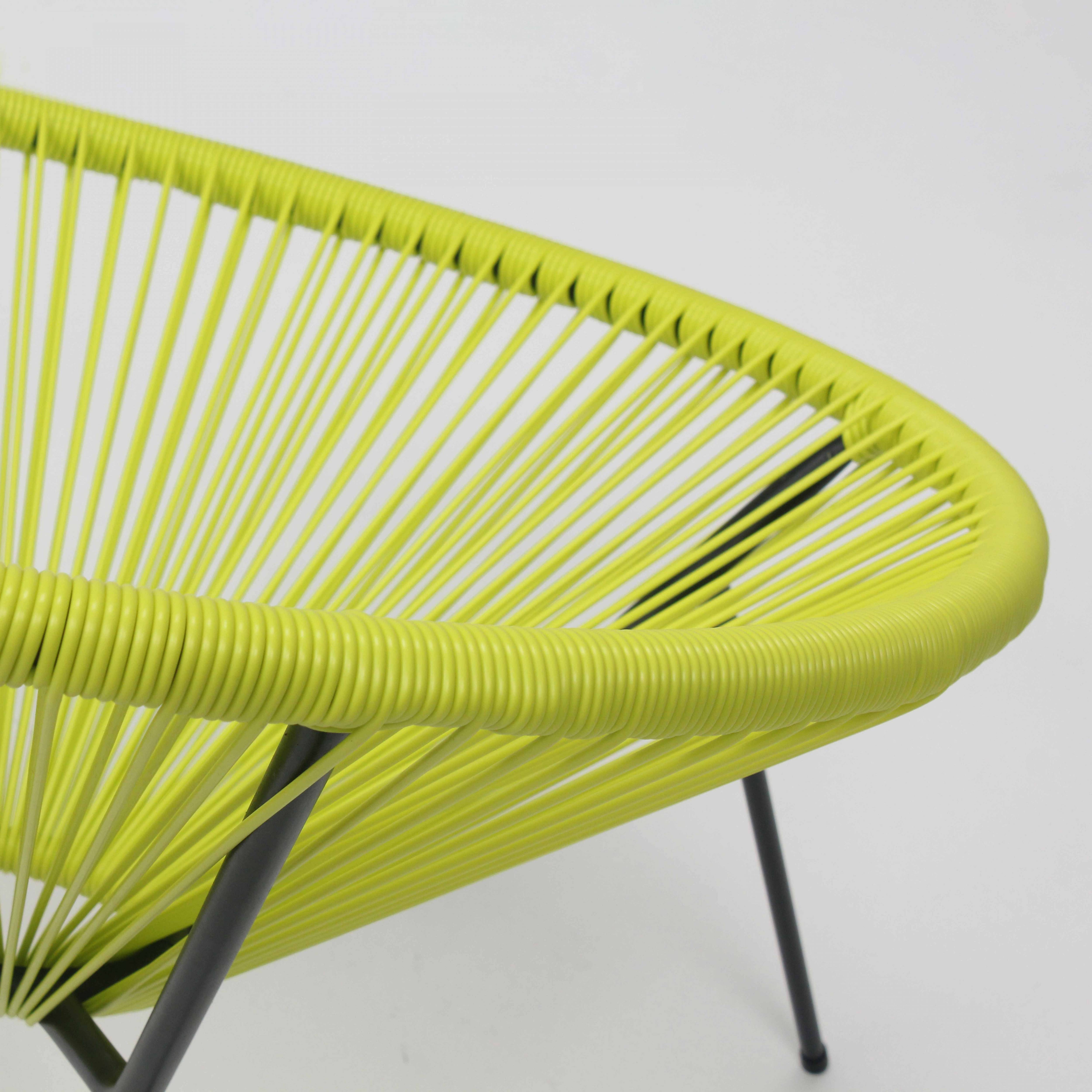 Oviala - Fauteuil en résine tressée vert Ovo - Oviala - Imagen 6