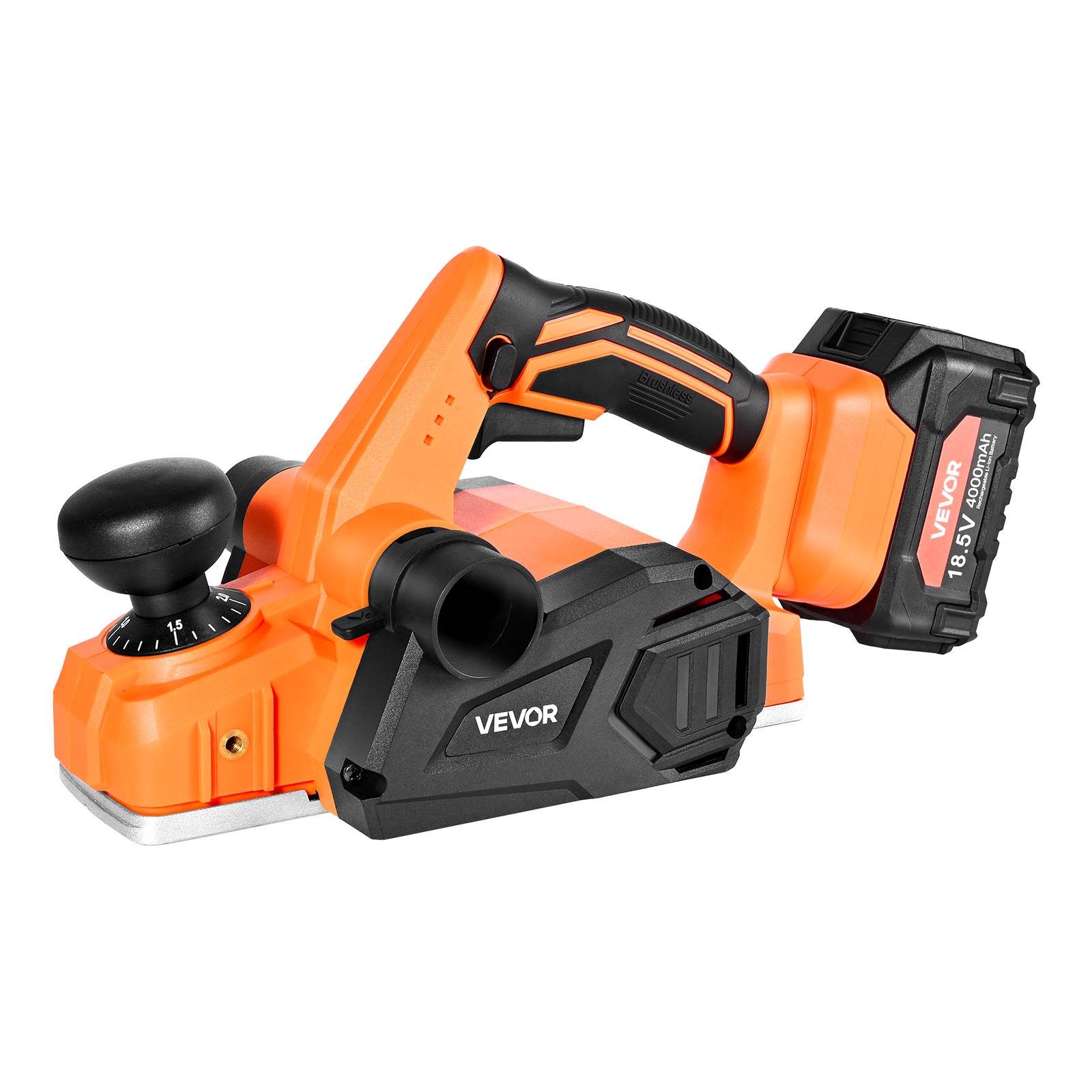 Vevor - VEVOR Rabot Électrique sans Fil Raboteuse à Bois à Main 82 mm avec Batterie 4 Ah