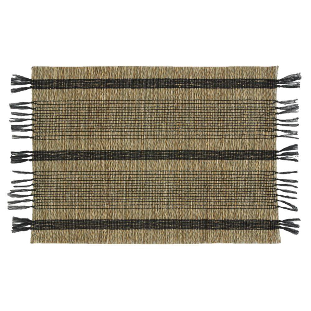 Aubry Gaspard - Linge de table en jonc naturel et noir Sets de table - Imagen 4