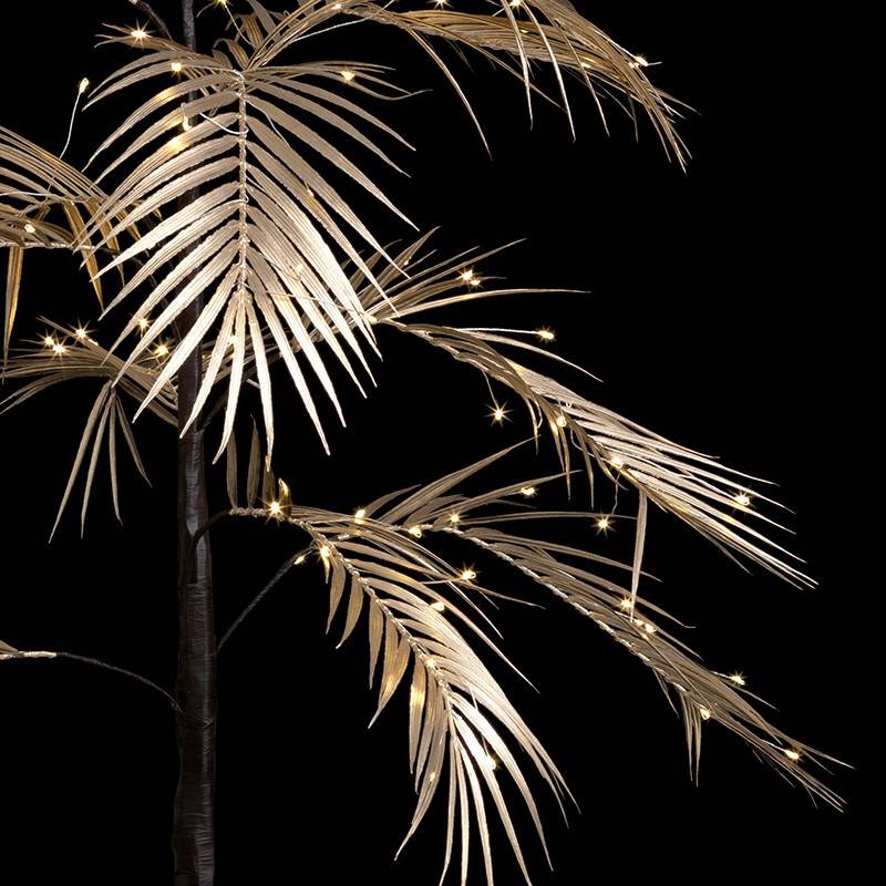Fééric Lights & Christmas - Arbre lumineux d'intérieur palmier doré H. 90 cm 90 LED + transfo FEERIC LIGHTS & CHRISTMAS - Imagen 3