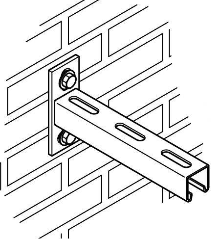 Console murale Micra Strut WALRAVEN 41x41x2 EZ x L.300 mm - MC6603923 - Imagen 3