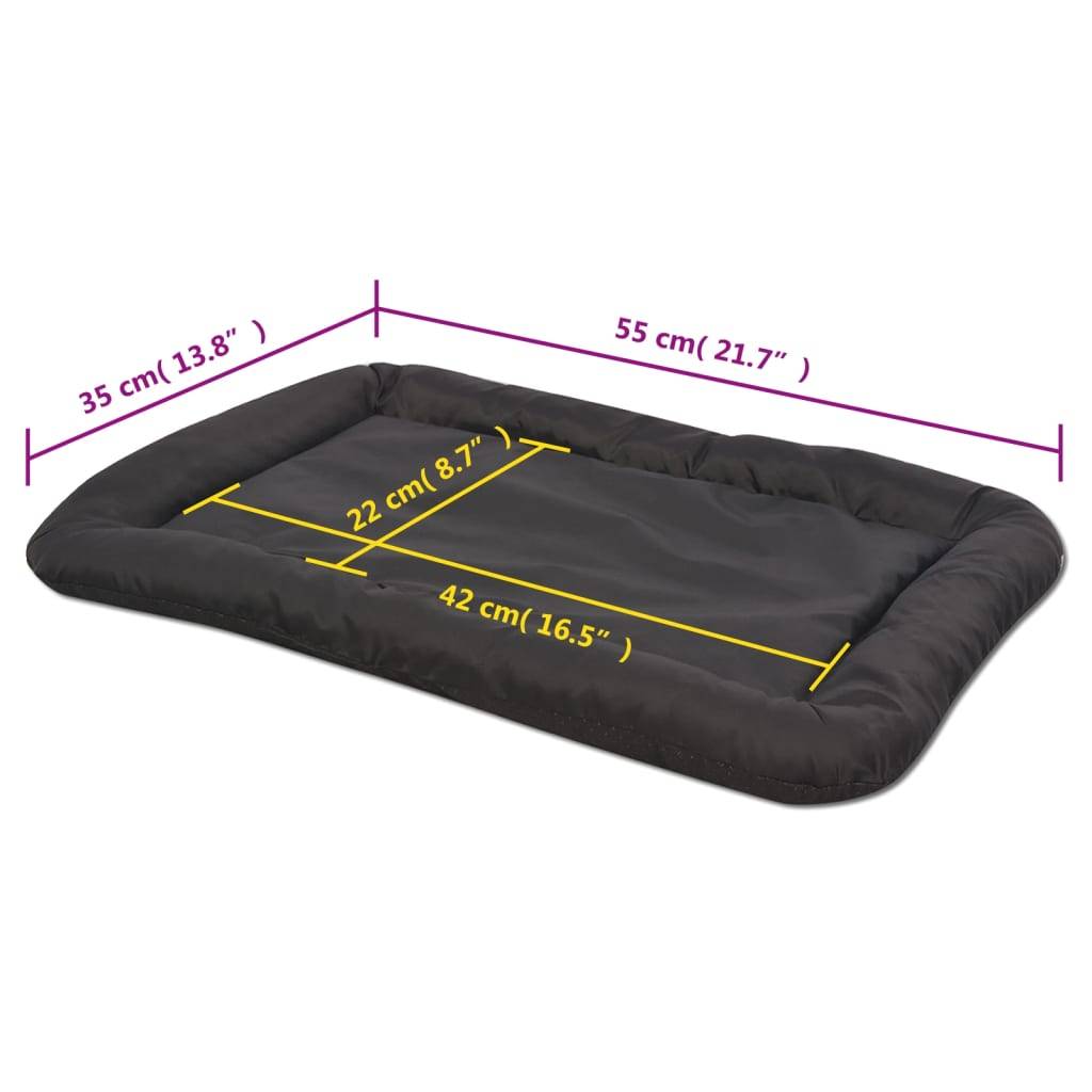 Vidaxl - Matelas pour chiens Taille M Noir vidaXL 170452 - Imagen 3