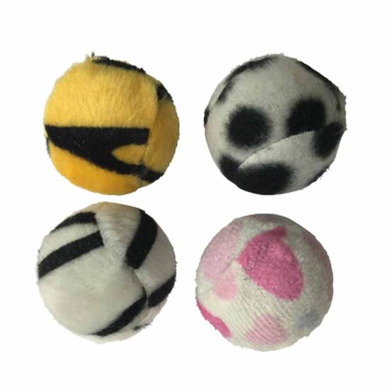 Love Story - Lot de 4 Jouets pour Chat "Balles" 4cm Multicolore