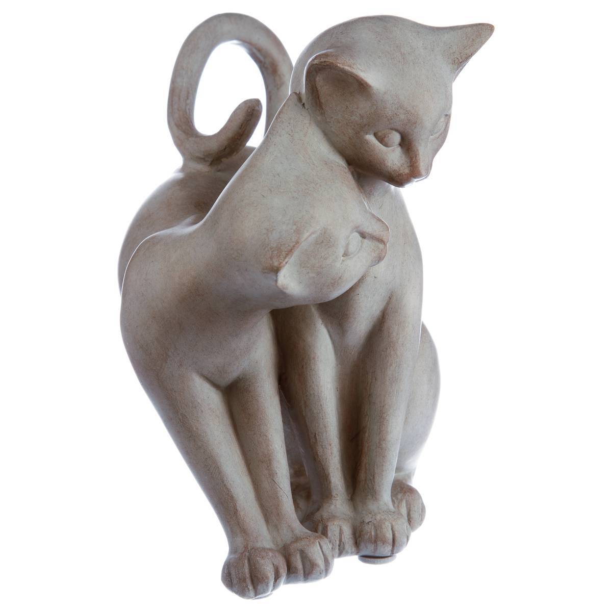 Atmosphera - Statue 2 chats Cali H.16,8cm résine - Atmosphera Créateur d'intérieur - Imagen 3