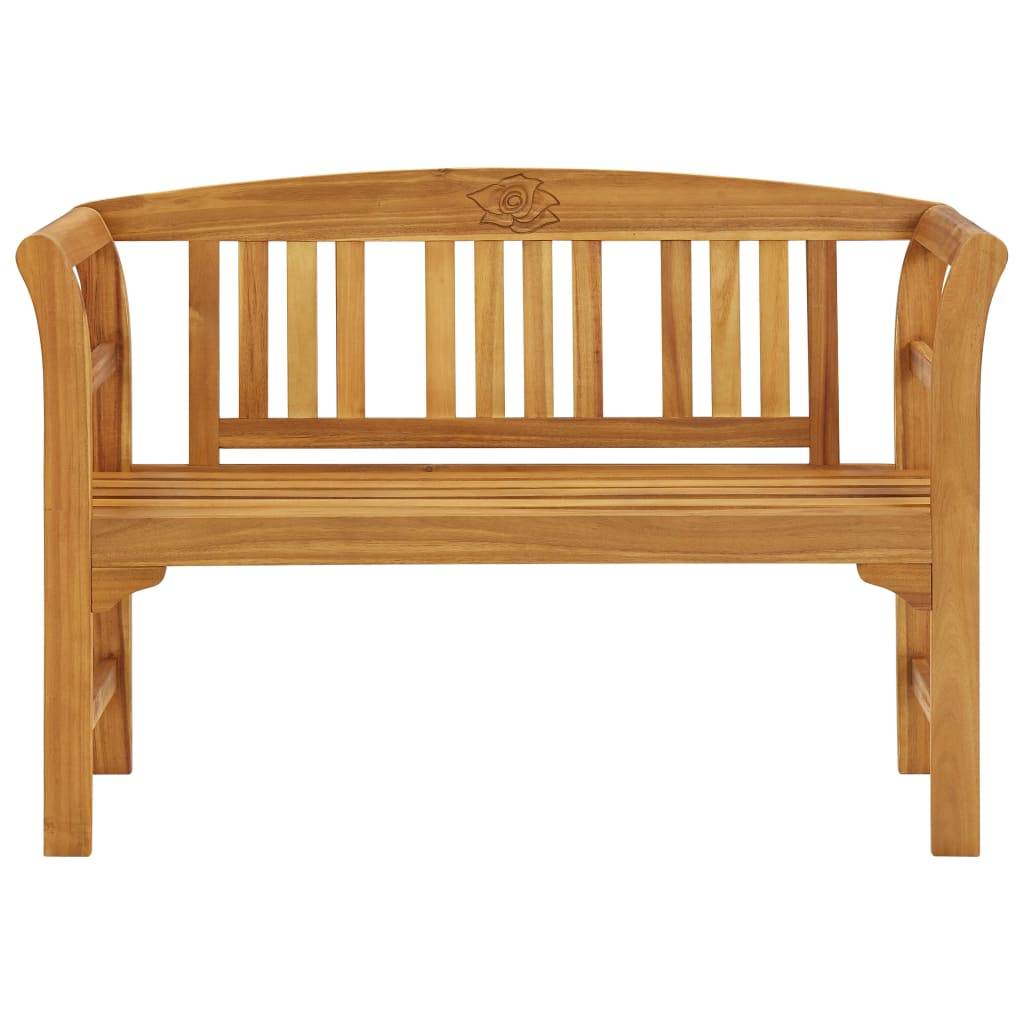 Helloshop26 - Banc de jardin meuble de patio d'extérieur terrasse 114 x 46 x 82 cm bois d'acacia solide - Imagen 2