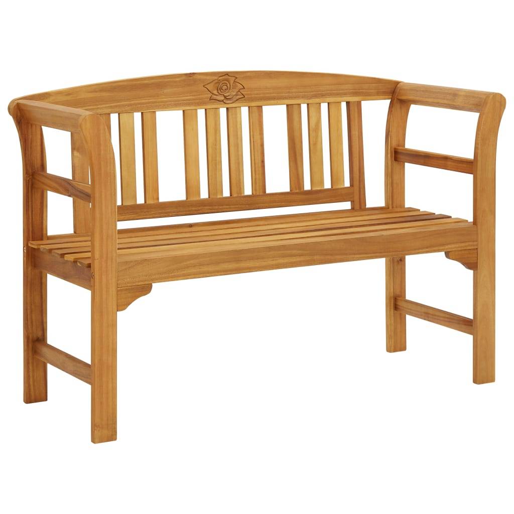 Helloshop26 - Banc de jardin meuble de patio d'extérieur terrasse 114 x 46 x 82 cm bois d'acacia solide - Imagen 1