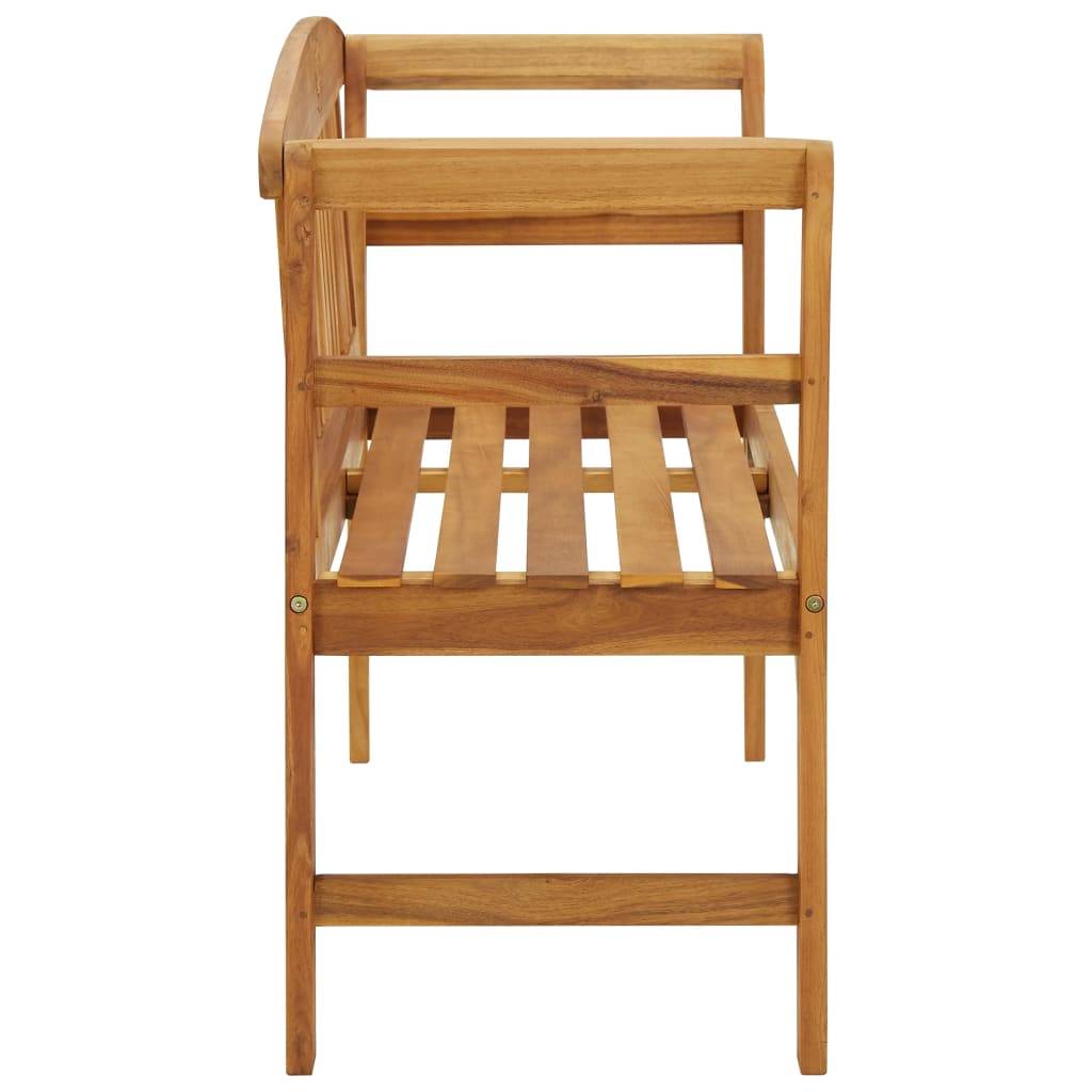 Helloshop26 - Banc de jardin meuble de patio d'extérieur terrasse 114 x 46 x 82 cm bois d'acacia solide - Imagen 3