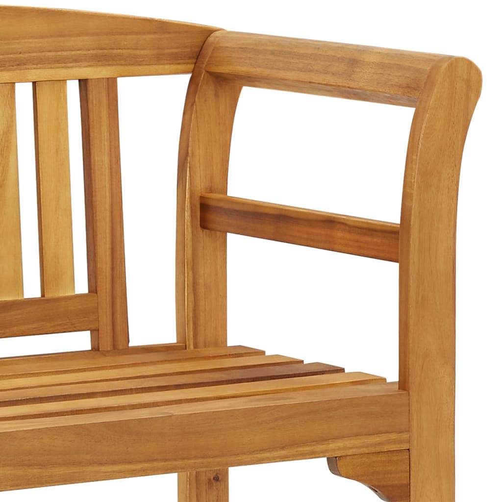 Helloshop26 - Banc de jardin meuble de patio d'extérieur terrasse 114 x 46 x 82 cm bois d'acacia solide - Imagen 5