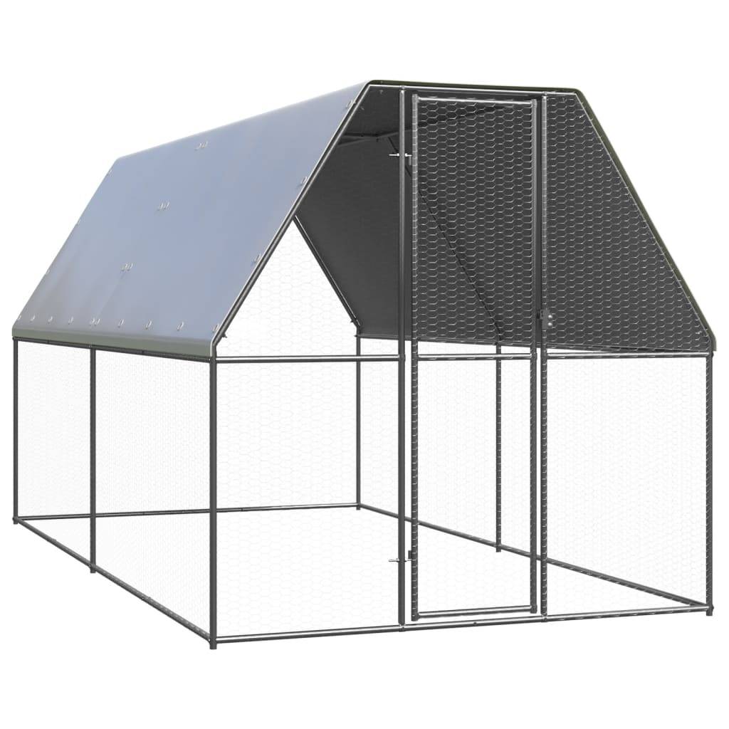 Vidaxl - Poulailler d'extérieur 2x4x2 m Acier galvanisé vidaXL 3154371 - Image 1