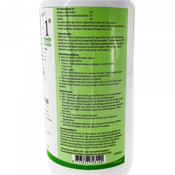 EM-1® solution mère de Micro-organismes Efficaces | Bidon de 1L - Image 3