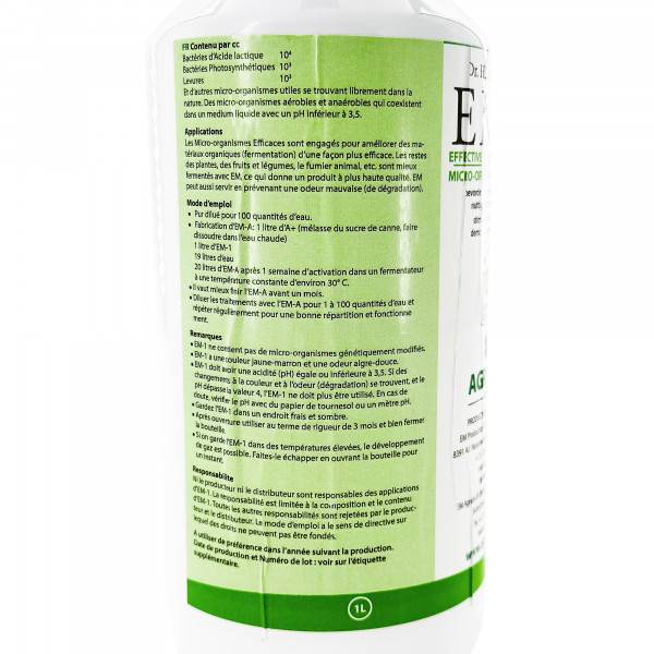 EM-1® solution mère de Micro-organismes Efficaces | Bidon de 1L - Image 2