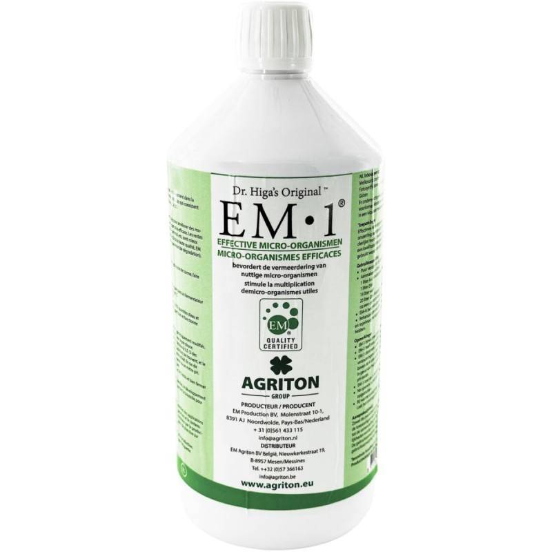Ferme Du Moutta - EM-1 solution mère de micro-organismes efficaces, bouteille de 1 L