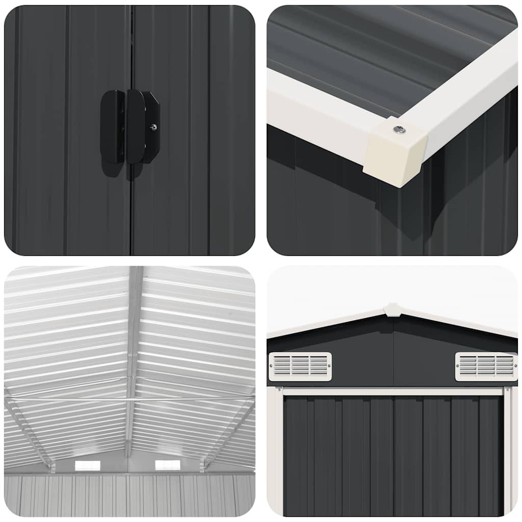 Vidaxl - Abri de jardin Anthracite 257x779x181 cm Acier galvanisé vidaXL 47034 - Image 4
