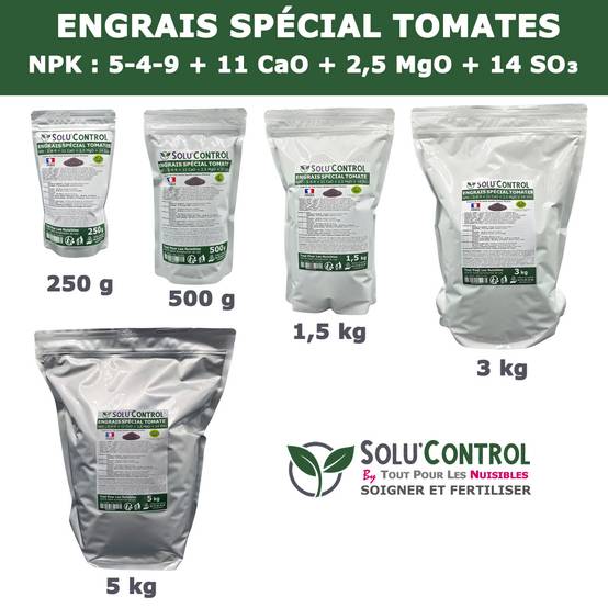 SOLU’CONTROL - 500 g Engrais Spécial Tomates, Aubergines, Poivrons, Piments - Formulation haute qualité Organo-Minerale - UAB - Image 5