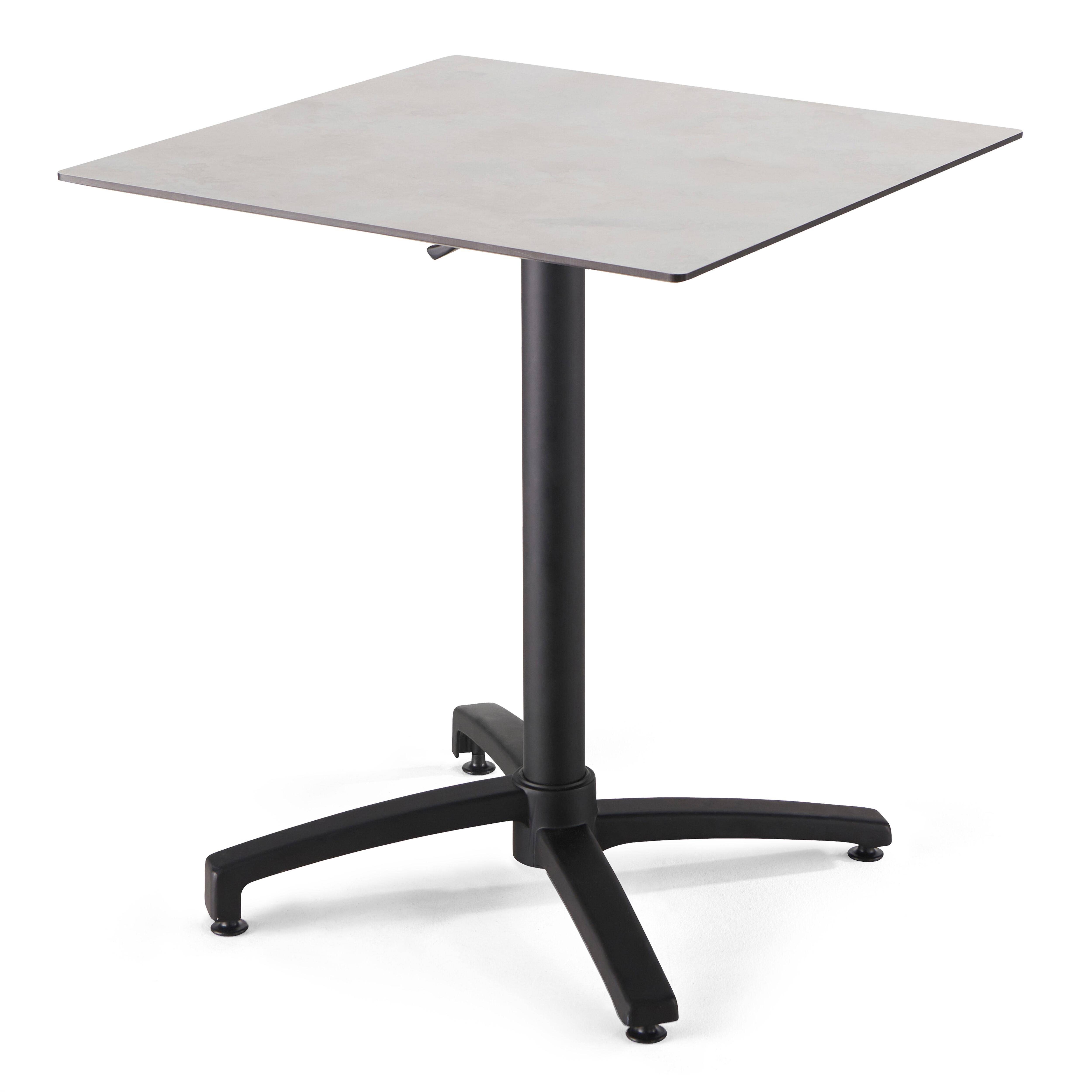 Oviala - Ensemble table terrasse stratifié beton gris clair et 2 fauteuils gris - Oviala - Imagen 2