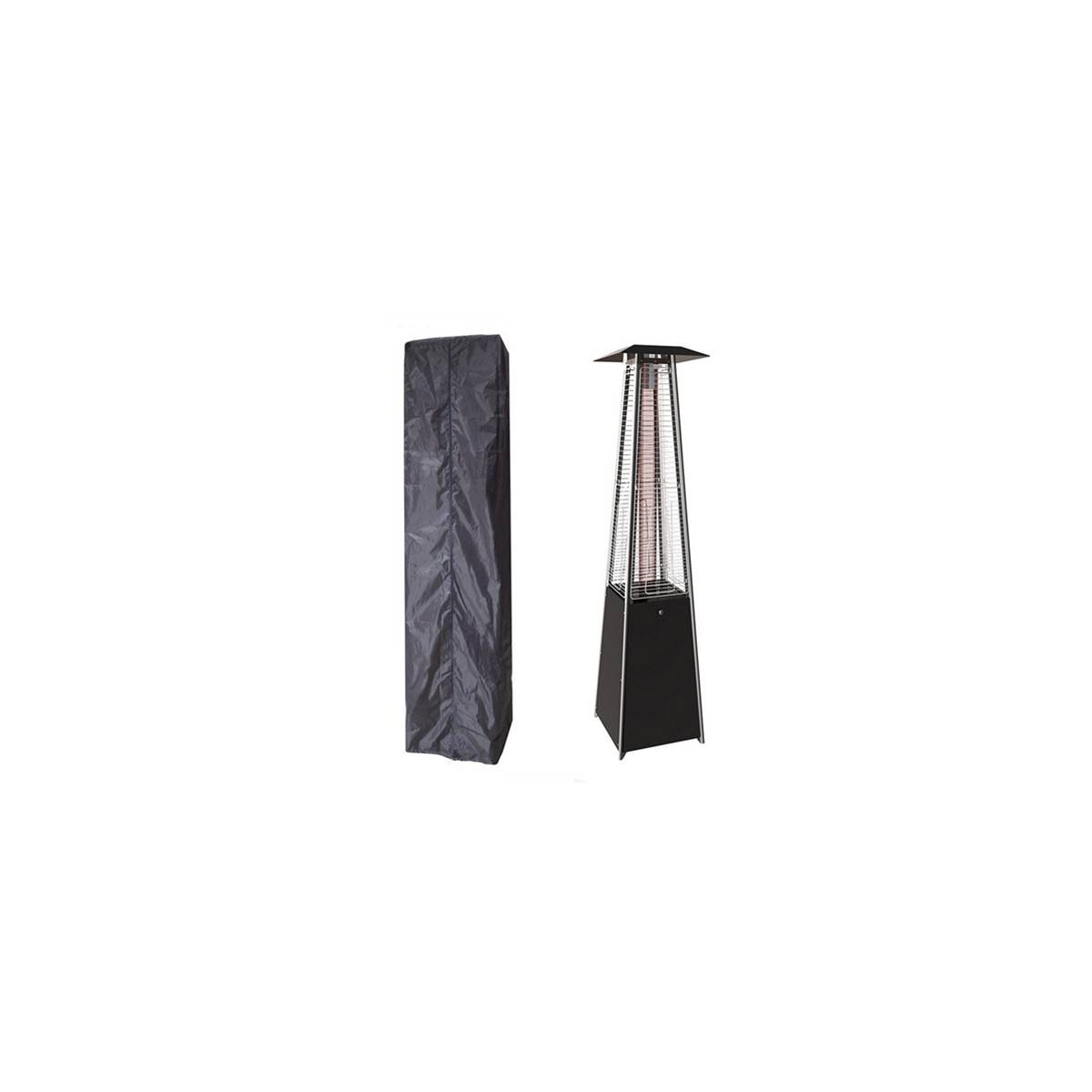 Housse pour Parasol chauffant Pyramide Protection étanche Polyester ZIP Intégral 227x46cm bas 56cm - Imagen 2