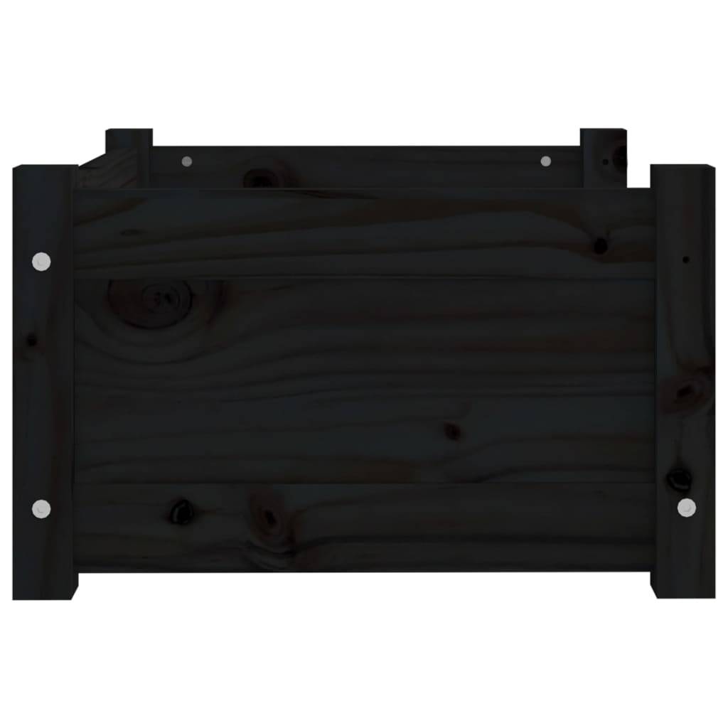 Vidaxl - Lit pour chien Noir 55,5x45,5x28 cm Bois massif de pin vidaXL 821446 - Imagen 7