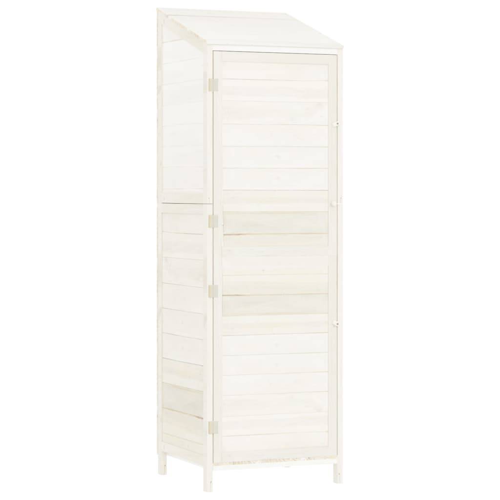 Abri de jardin 0.29m² - Cabane de jardin - Remise de jardin Blanc 55x52x174,5 cm Bois de sapin solide MAISON CHIC - Image 1