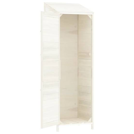 Abri de jardin 0.29m² - Cabane de jardin - Remise de jardin Blanc 55x52x174,5 cm Bois de sapin solide MAISON CHIC - Image 7