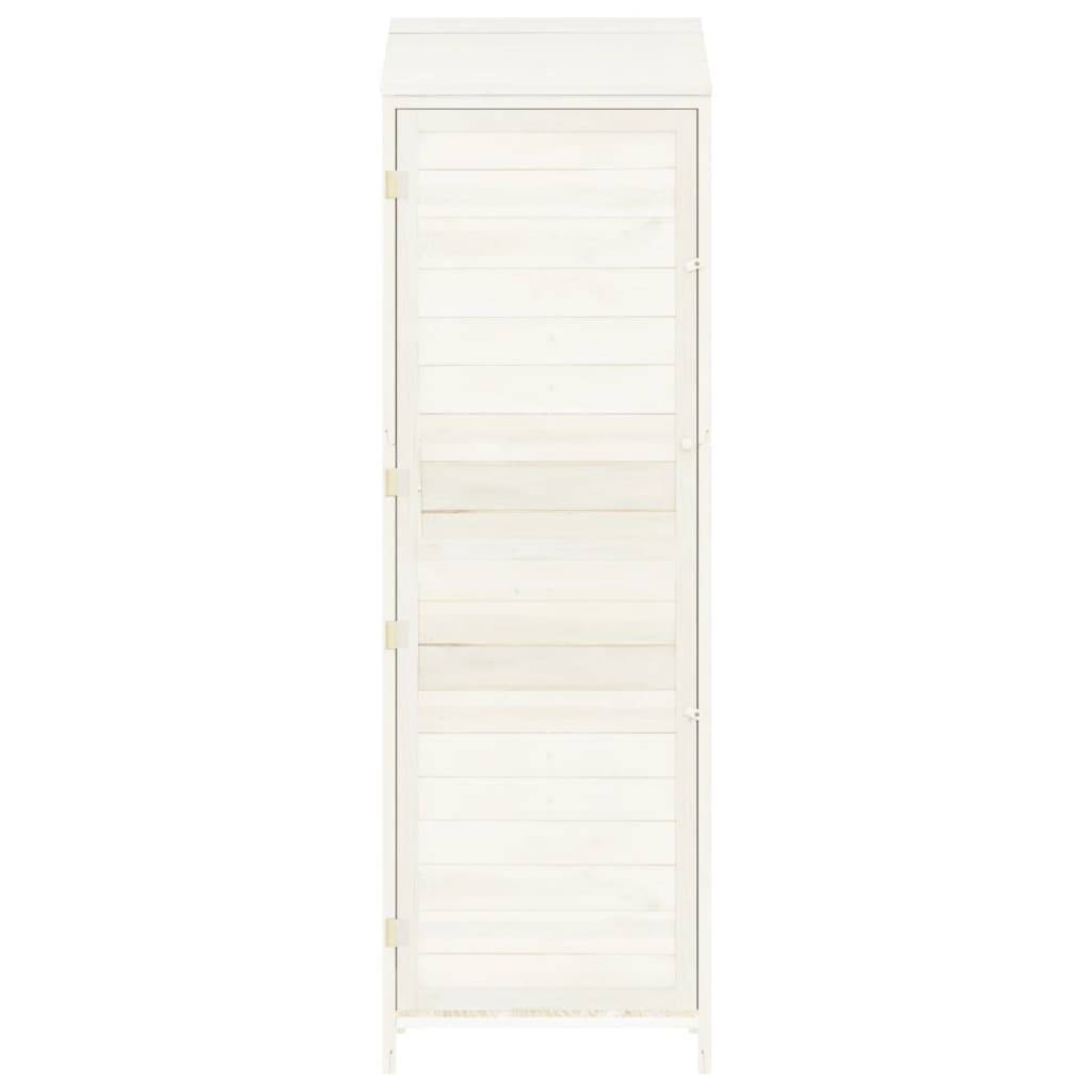 Abri de jardin 0.29m² - Cabane de jardin - Remise de jardin Blanc 55x52x174,5 cm Bois de sapin solide MAISON CHIC - Image 4