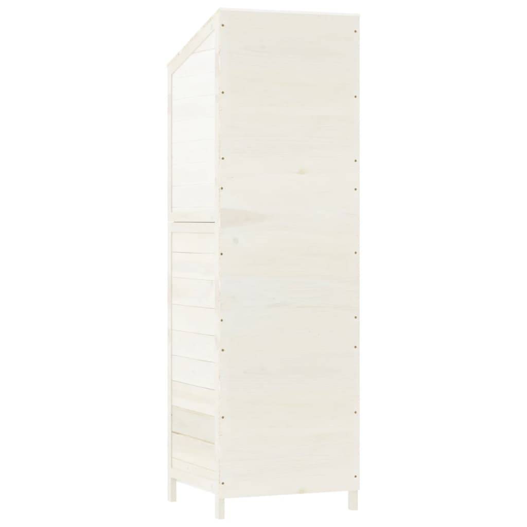 Abri de jardin 0.29m² - Cabane de jardin - Remise de jardin Blanc 55x52x174,5 cm Bois de sapin solide MAISON CHIC - Image 6