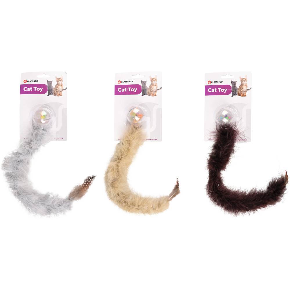 1 Balle Boa avec plume 47 cm jouet pour chat couleur aléatoire - Imagen 6