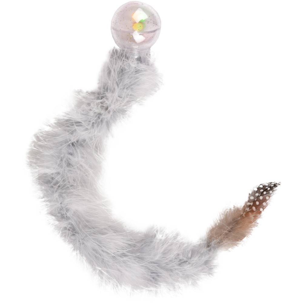 1 Balle Boa avec plume 47 cm jouet pour chat couleur aléatoire - Imagen 2