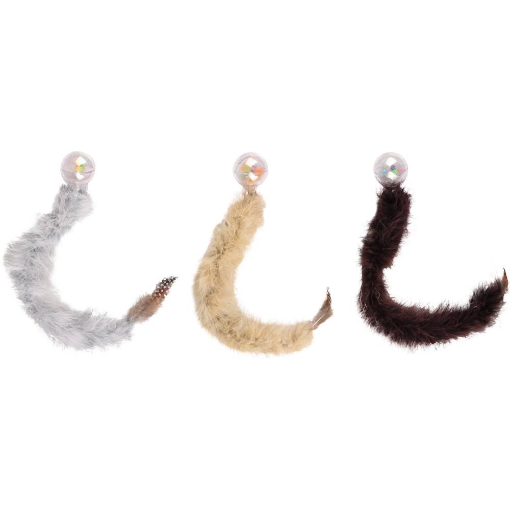 1 Balle Boa avec plume 47 cm jouet pour chat couleur aléatoire - Imagen 4