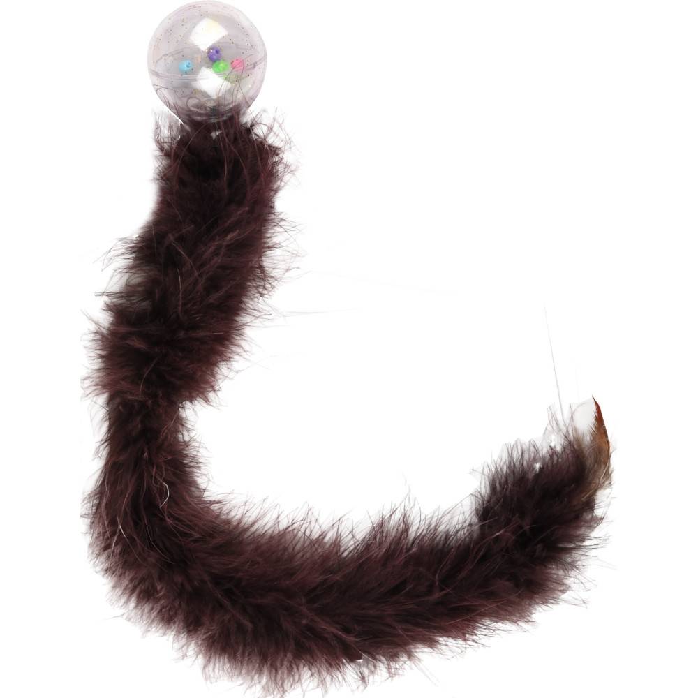1 Balle Boa avec plume 47 cm jouet pour chat couleur aléatoire - Imagen 3