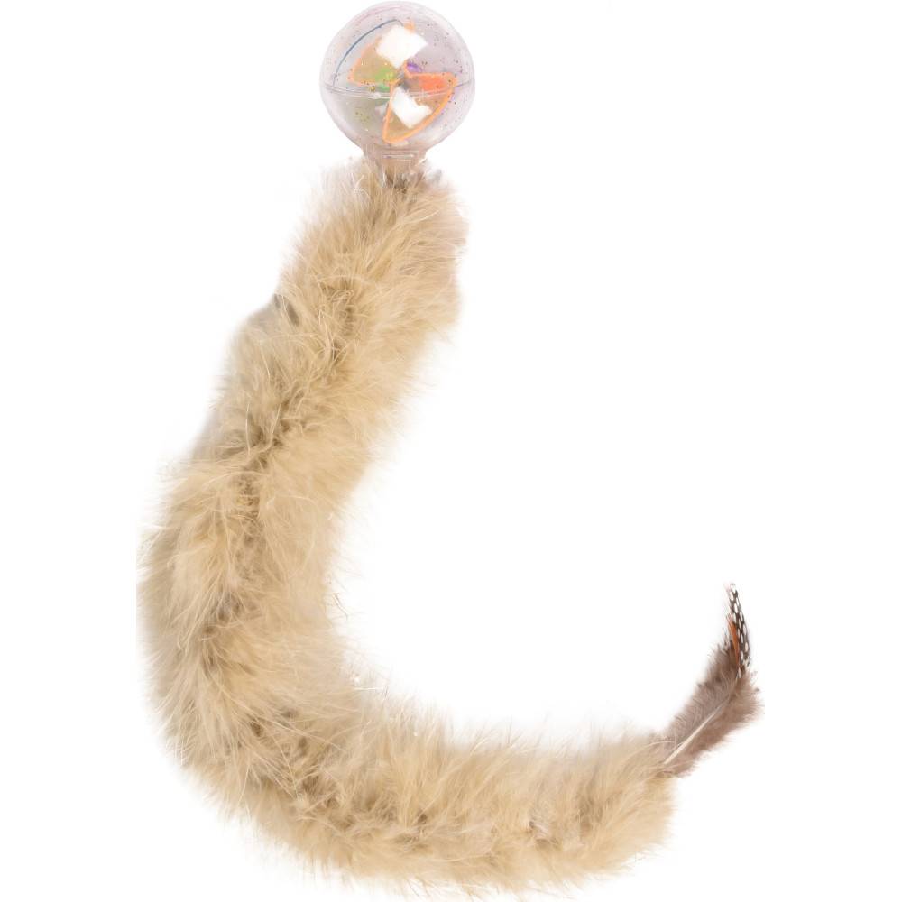 1 Balle Boa avec plume 47 cm jouet pour chat couleur aléatoire - Imagen 1