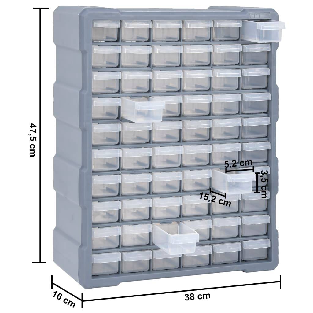 Helloshop26 - Organisateur multi-tiroirs avec 60 tiroirs 47,5 cm - Imagen 6
