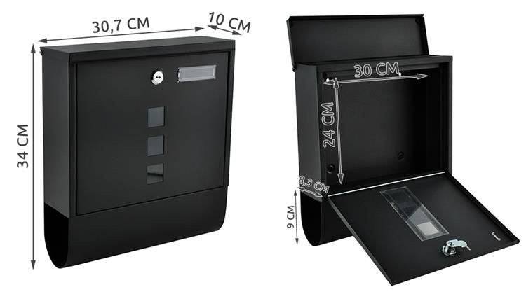 Entrepotbrico - Boîte aux lettres - noire - Image 2
