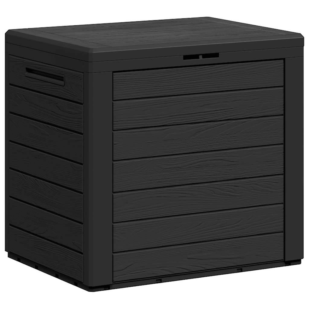 Coffre de Rangement Extérieur 140L en PP Verrouillable pour Balcon Jardin Anthracite 58.5x46x55 cm – ComfortXL Outdoor Living - Image 2