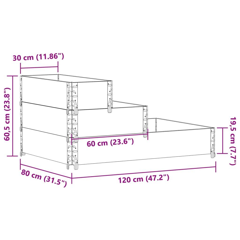 ComfortXL - Carré de Potager 3 Étages en Bois de Pin non traité, Jardinière Empilable pour Légumes 120cm – ComfortXL Outdoor Living - Image 8