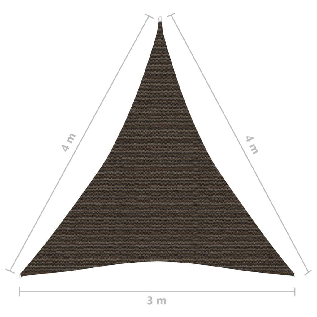 Helloshop26 - Voile toile d'ombrage parasol 160 g/m² PEHD 3 x 4 x 4 m marron - Imagen 6