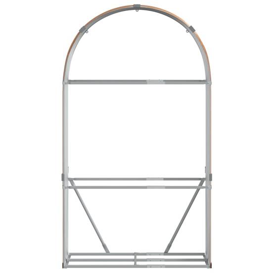 Range-bûches extérieur acier galvanisé Aspect Bois 120x45x210 cm – ComfortXL Outdoor Living - Image 4