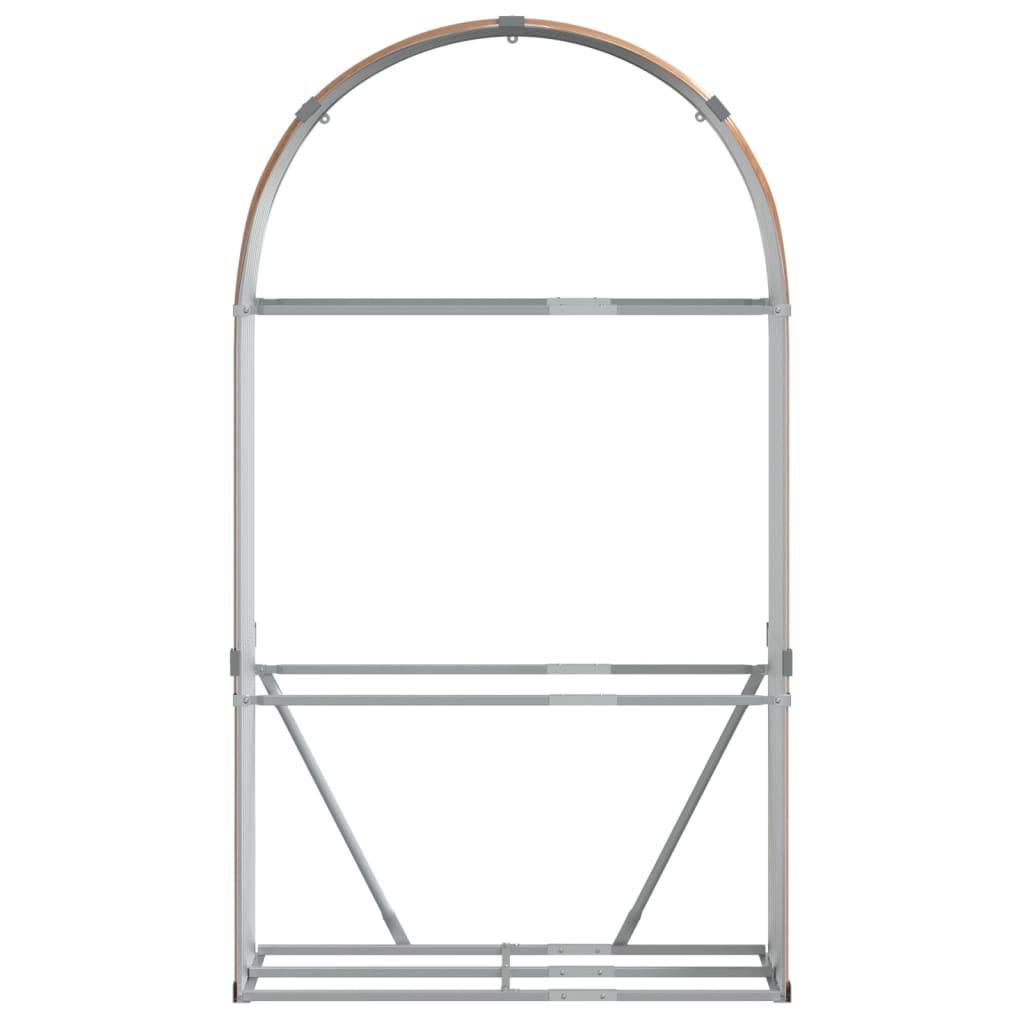 Range-bûches extérieur acier galvanisé Aspect Bois 120x45x210 cm – ComfortXL Outdoor Living - Image 4
