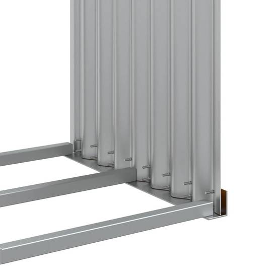 Range-bûches extérieur acier galvanisé Aspect Bois 120x45x210 cm – ComfortXL Outdoor Living - Image 8